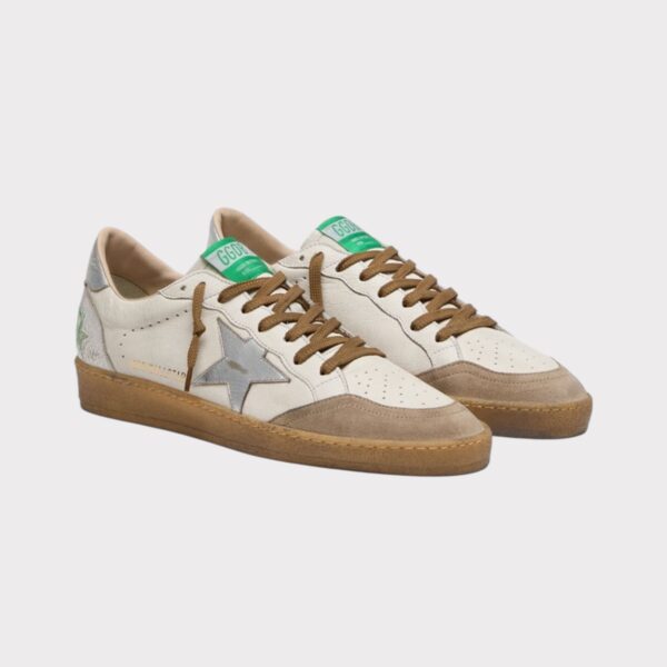 BALLSTAR BLANCHE ET VERTE GOLDEN GOOSE