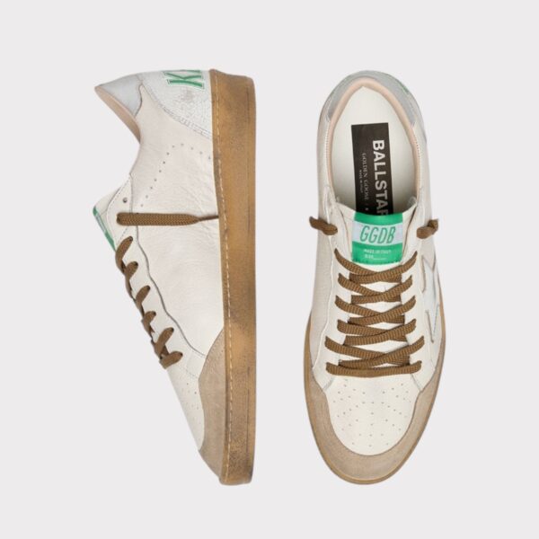 BALLSTAR BLANCHE ET VERTE GOLDEN GOOSE