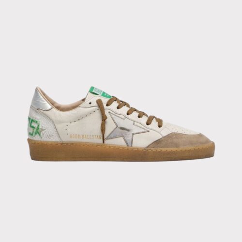 BALLSTAR BLANCHE ET VERTE GOLDEN GOOSE