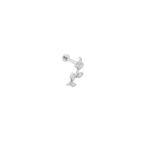 bouton-bloom-or-blanc-diamant.jpg BOUCLE UNIQUE BLOOM PIERCING OR BLANC DIAMANT STONE PARIS