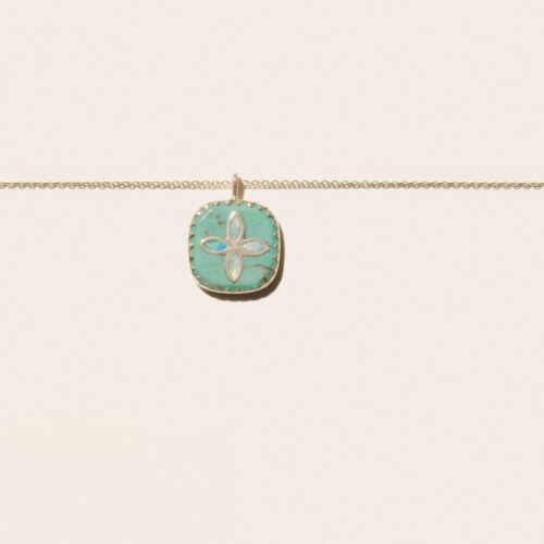 COLLIER BOWIE TURQUOISE PASCALE MONVOISIN