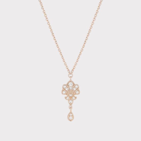 COLLIER VENUS OR ROSE STONE PARIS