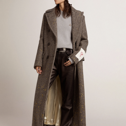 MANTEAU CHEVRON LAINE GOLDEN GOOSE