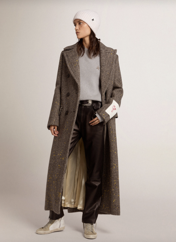 MANTEAU CHEVRON LAINE GOLDEN GOOSE