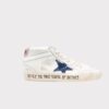 MID STAR WHITE BLUE PINK GOLDEN GOOSE