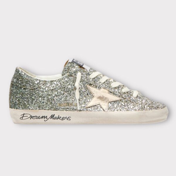 SUPER STAR PAILLETTES ARGENT GOLDEN GOOSE